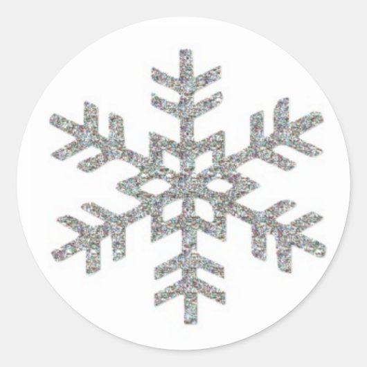 Flocon Ronde Sticker (Voorkant)