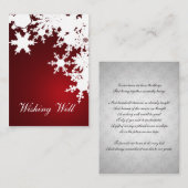 flocon rouge souhaitant des cartes (Devant / Derrière)