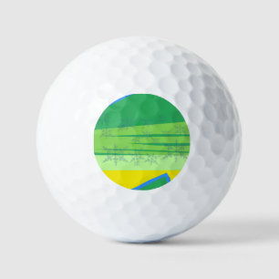 Flocons Bleus sur la Balle de Golf de la Montagne