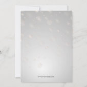 flocons d'argent et des Invitations de la fête de  (Dos)