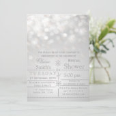 flocons d'argent Hiver Invitation de douche nuptia (Debout devant)