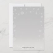 flocons d'argent rouge Fête de fêtes Invitation (Dos)