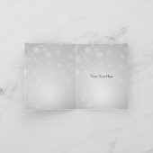 flocons d'argent violet neige Merci de mariage d'h (Intérieur)