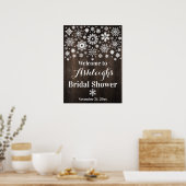 Flocons de neige, Affiche de bienvenue pour une fê (Cuisine)