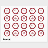 Flocons de neige Autocollant Vacances Rouge (Feuille)