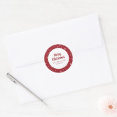 Flocons de neige Autocollant Vacances Rouge (Enveloppe)