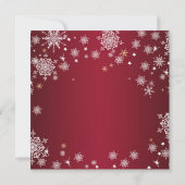 Flocons de neige blancs sur le faire-part de (Dos)