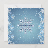 Flocons de neige blancs sur le faire-part de (Dos)