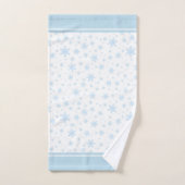Flocons de neige bleu clair modernes sur serviette (Serviette à main)