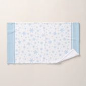 Flocons de neige bleu clair modernes sur serviette (Serviette à main)
