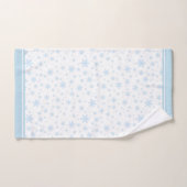 Flocons de neige bleu clair sur ensemble de servie (Serviette à main)