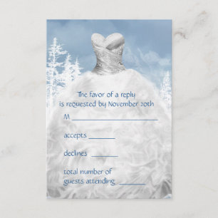 Flocons de neige bleus Quinceanera RSVP d'hiver