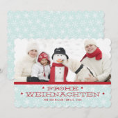 Flocons de neige | Carte photo de vacances alleman (Devant / Derrière)