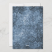 Flocons de neige de bleu de carte photo de (Dos)