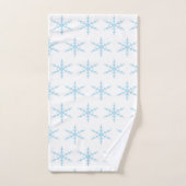 flocons de neige de bleu d'hiver (Serviette à main)