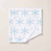 flocons de neige de bleu d'hiver (Gant de toilette)