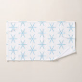flocons de neige de bleu d'hiver (Serviette à main)