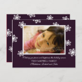 Flocons de neige de prune de sucre : : Carte (Devant / Derrière)