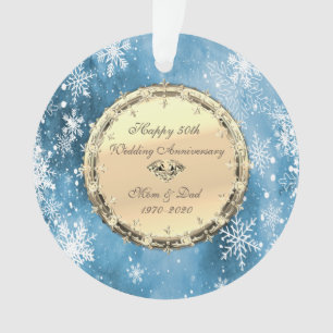 Flocons de neige Diamants 50e anniversaire de mari