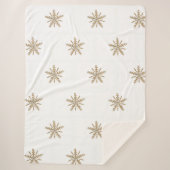 Flocons de neige d'or sur les couvertures blanches (Devant)