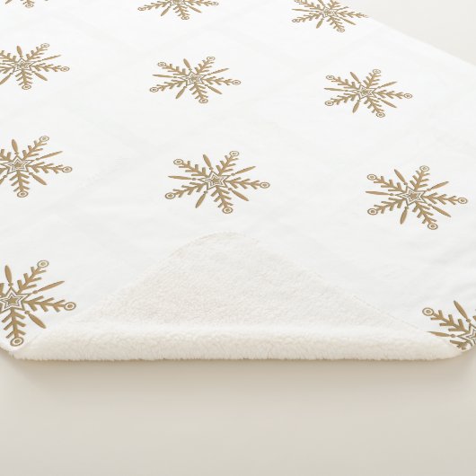 Flocons de neige d'or sur les couvertures blanches (3/4)