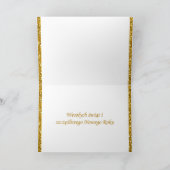 Flocons de neige dorés, carte de Noël polonaise au (Intérieur)