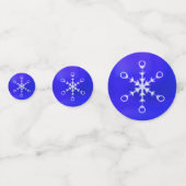 Flocons de neige élégants sur confettis de table b (Devant)