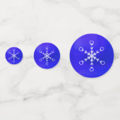 Flocons de neige élégants sur confettis de table b (Derrière)