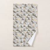 flocons de neige et cerf (Serviette à main)