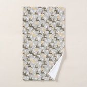 flocons de neige et cerfs (Serviette à main)