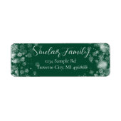 Flocons de neige | Étiquette de l'adresse de retou (Devant)