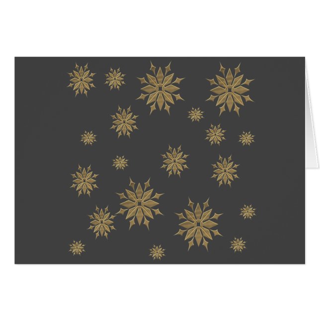 flocons de neige, flocons de neige dorés, (Devant horizontal)