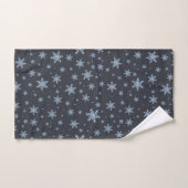 Flocons de neige gris bleu d'hiver Saison de Noël (Serviette à main)