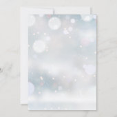 Flocons de neige hivernaux Élégant Script Carte de (Dos)