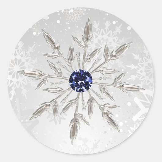 flocons de neige marine argent autocollants de mar (Devant)