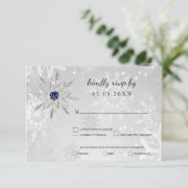 flocons de neige marine argent mariage hiver rsvp (Debout devant)