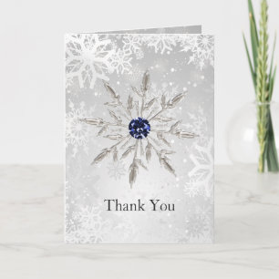 flocons de neige marine argent Merci de mariage d'