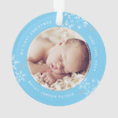 Flocons de neige pour le premier Noël de bébé garç (dos)