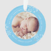 Flocons de neige pour le premier Noël de bébé garç (devant)