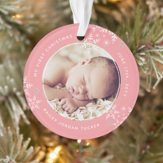 Flocons de neige pour le premier Noël de bébé Stat (Arbre)