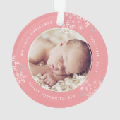 Flocons de neige pour le premier Noël de bébé Stat (dos)