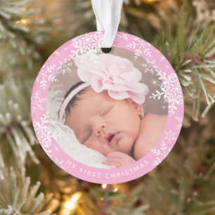 Flocons de neige pour le premier Noël de bébé sur 