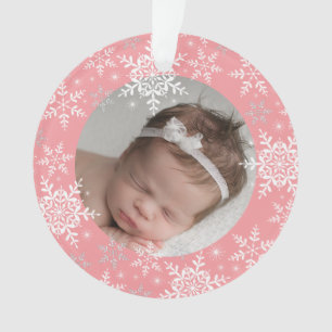 Flocons de neige Premier Noël de bébé Paillettes r