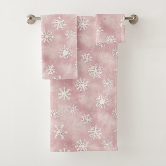 Flocons de neige rose blanc Noël (En situation)