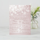 flocons de neige rose Invitation de la douche nupt (Debout devant)