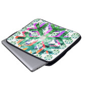 Flocons de neige rose, violet et vert sur un sac d (Devant bas)