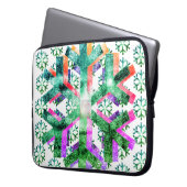 Flocons de neige rose, violet et vert sur un sac d (devant gauche)