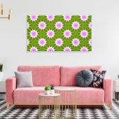 Flocons de neige roses sur toile (Insitu(Salon))