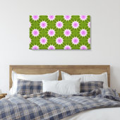Flocons de neige roses sur toile (Insitu(Chambre))