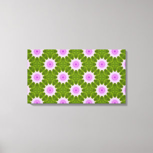 Flocons de neige roses sur toile